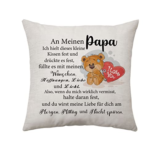 Aconesong Geschenke für Papa Vater Geschenke Geburtstag von Tochter Sohn Kissenbezug für Männer Papa Weihnachten Hochzeitsgeschenke (Papa) von Aconesong