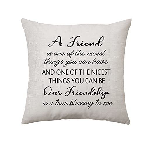 Aconesong MEET024 Kissenbezug mit Aufschrift A Friend is One of Nicest Things You Can Have - Long Distance Friendship Gifts, 45,7 x 45,7 cm von Aconesong