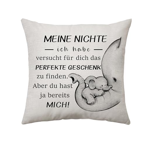 Aconesong Nichte Kissenbezug Geschenke für Nichte von Tante Onkel für Nichte an Weihnachten Zurück zur Schule Nichte Geburtstagsgeschenke Ideen Geschenke für Nichte Dekoration 45 x 45 cm (Nichte) von Aconesong