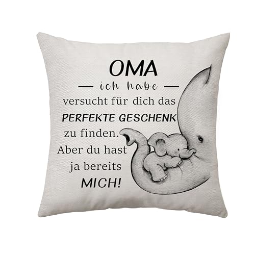 Aconesong Oma Geschenk von Enkelin Kissenbezug Geschenke für Oma, Geschenk Oma Geburtstag von Enkel, Beste Oma Geschenke für Muttertag Weihnachten Geburtstagsgeschenk Oma (Oma) von Aconesong