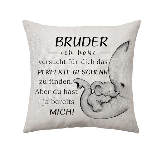 Aconesong Bruder Geschenk von Schwester Bruder Kissenbezug Geschenke für Bruder, Geschenk Bruder Geburtstag, Beste Bruder Geschenke für Vatertag Weihnachten Geburtstagsgeschenk (Bruder) von Aconesong