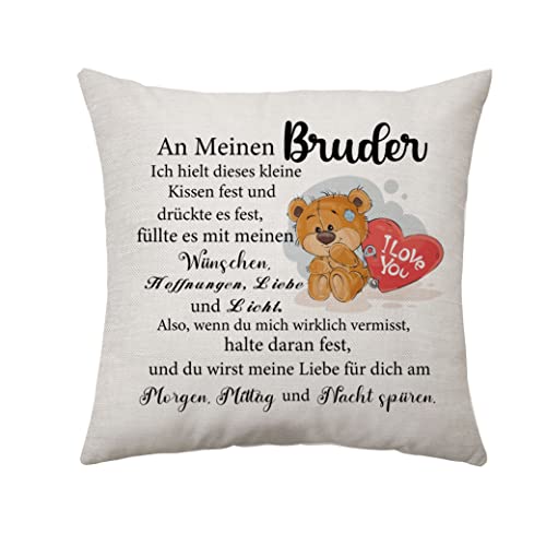 Bruder Geschenke Geburtstag von Schwester Kissenbezüge Bruder Geschenk Hochzeitsgeschenke für Bruder Valentines Geschenke (Bruder) von Aconesong