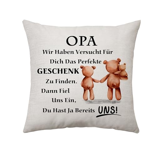 Aconesong Opa Geschenke Kissenbezug für Opa Mann Geschenke von Enkelin und Enkel Geschenke für Großer Opa Geburtstag Weihnachten Vatertag Idee Geschenke (Opa-Uns) von Aconesong