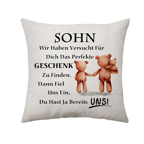 Aconesong Besonderes Geschenk für Sohn von Mama Papa - Kissenbezug für Geburtstag, Weihnachten, Graduierung, Hochzeit - Home Decor (Sohn-Uns) von Aconesong
