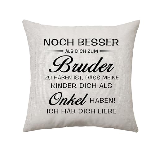 Lustige Bruder Geschenke Kissen Dekoration Geschenke für Bruder von Schwester Bruder Wertschätzung Geschenke Idee für Geburtstagsgeschenke Vatertag Quadratische Kissen Taille Kissenbezug (Bruder-a) von Aconesong