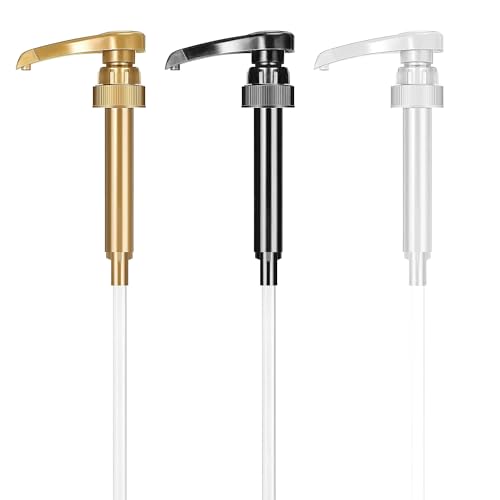 Acooruiteng Sirup Pumpe Sirup Spender Sirup Pumpspender Dosierspender Wiederverwendbar Dosierpumpe Kaffe Sirup Pumpe Syrup Pump Für Wohnungen Küchen Cafés Bars Einkaufszentren(3 Stück) von Acooruiteng