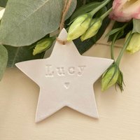 Personalisierter Ton Stern - Weihnachtsdekoration/Danke Geschenk/Personalisiertes Geschenk/Weihnachtsgeschenk/Lehrer Handarbeit & Prägung von AcornStationery