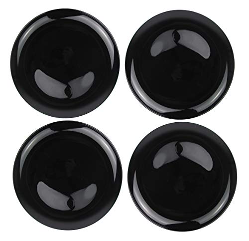 Acoroc Pizzateller Ø 32cm oder Pastateller Ø 28,5cm in Weiß oder Schwarz - 2er, 4er oder 6er Sets - Spülmaschinenfest Mikrowellengeeignet (Pizza Ø 32cm - Schwarz, 4 Stück) von Acoroc