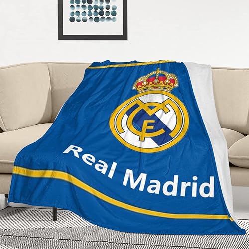 Acotobo Real Madrid Decke Weiche Flauschige Plüschdecke Flanell Fleecedecke TV-Decken/Sofadecke/Wohndecke/Mikrofaser Couchdecke/Samtdecke, 127 x 152 cm von Acotobo