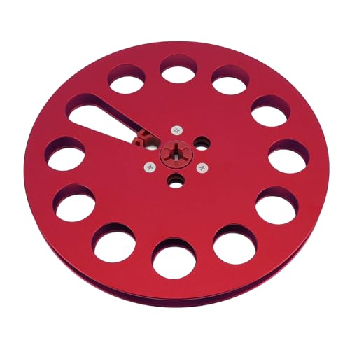 Acouto /4 7 Zoll Leeres Bandrollen 11 Löcher Open Rollenklang Klebeband Leere Rollen Aluminiumlegierung Einnehmen Sie eine Rolle in REEL Rotes Zoll. (Rot) von Acouto