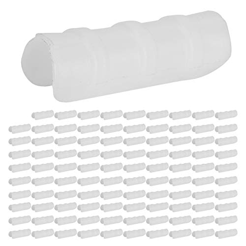 Acouto 100 Pcs Treibhausfilm Clips Klemmen ABS- und PC -Rohranschlüsse Zur Sicherung des Schattennetzes und der Plastikfolie für Rahmen (20/22 mm) (22 weiß) von Acouto