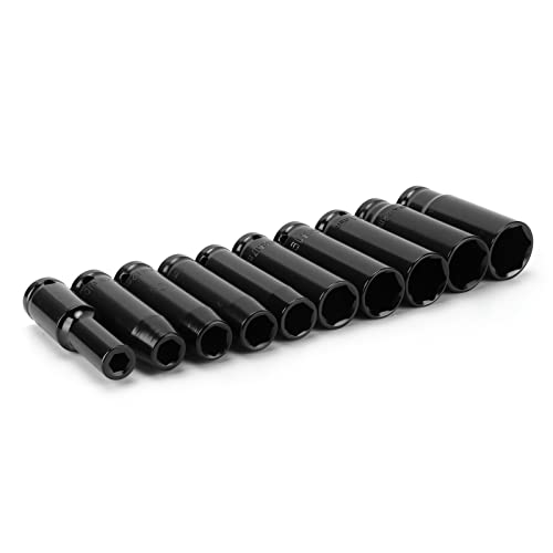 Acouto 10pcs /2in Deep Drive Impact Socket Set 6 -Punkte 8-24 Mm Kohlenstoffstahl Auto Reparaturwerkzeug Impact Socket SetDrive SetDeep Kit1 /2in Set6 -Punkte Sockel Acouto 10pcs /2in Deep Drive Impact Socket Set 6 -Punkte 8-24 Mm Kohlenstoffstahl Auto Reparaturwerkzeug Impact Socket SetDrive SetDeep Kit1 /2in Set6 -Punkte Sockel von Acouto