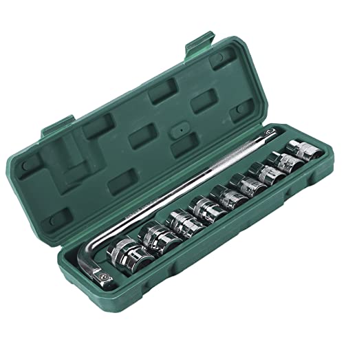 Acouto 10pcs /2in Socket Set - Größe des Kohlenstoffstahls Elektroplieren Antikorrosion Auto Reparaturwerkzeug Socket SetDrive Set1 /2in Set6 -Punkte Socketcar SetCar Reparaturwerkzeug Acouto 10pcs /2in Socket Set - Größe des Kohlenstoffstahls Elektroplieren Antikorrosion Auto Reparaturwerkzeug Socket SetDrive Set1 /2in Set6 -Punkte Socketcar SetCar Reparaturwerkzeug von Acouto