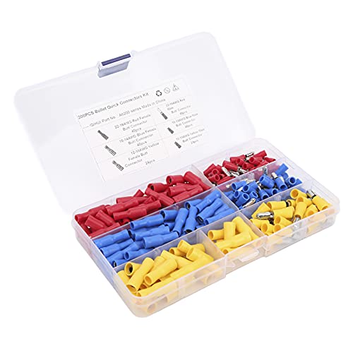 Acouto 208pcs Drahtanschluss Frauen- und Männliche Kabelklemme Elektrikstecker für Automobilverdrahtungsanschlussanschlüsse Terminaler ConnectorCrimp -Terminalsquick Draht von Acouto