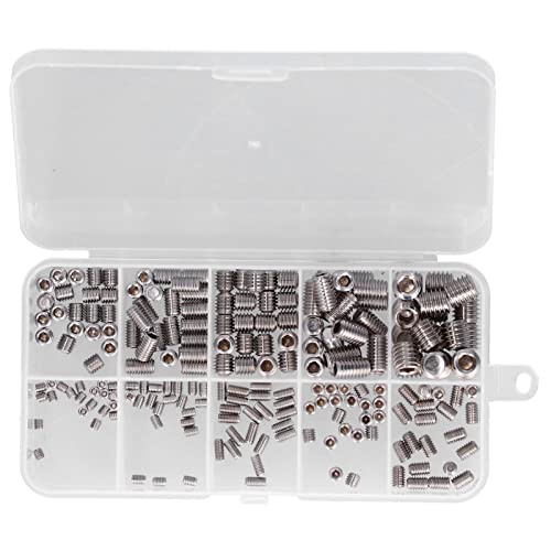 Acouto 220 Stcs Innere Sechskantmantel, Edelstahl M3 Bis M8 Inneres Innenhexu Konkaves Ende Engütiges Gelenkwerkzeug für die Reparatur zu Hause, Ein Türschloss, Reparaturmöbel (220PCS) von Acouto