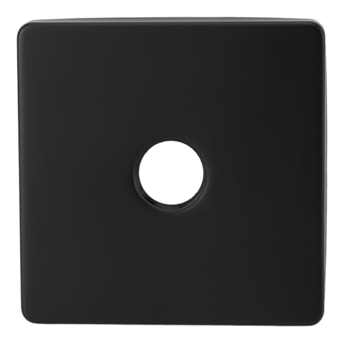 Acouto 304 Edelstahl -Duscharm Flansch, Quadratische Duschkopfabdeckplatte für Universelle Quadratische Duscharmee (BLACK) von Acouto