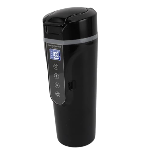 Acouto 500 Ml Intelligente Bildschirmanzeigewagen Elektrische Wasserkocher -Auto Elektrische Heißbecher Tragbarer Autosheizung 12 V 24 V Anwendbar heiß von Auto Elektrisch Kettlecar Elektrik (BLACK) von Acouto