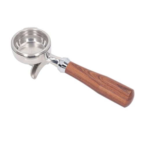 Acouto 58 Mm Doppelausgüsse Portafilter für Nuova Kaffeemaschinen Edelstahl Korb Holzgriff E Runden Redwood von Portafilter Hazer Kaffee Portafilter58mm Kaffee Portafilter58mm (E klassisches von Acouto