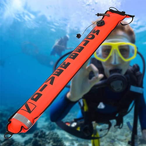 Acouto 5ft Hohe Sichtbarkeit Aufblasbare Tauch -SMB -Marker MarkerDiving Markeroberfläche Marker Boydiving MarkerDiving Markerinflatable Boydiving Accessoires (Rot) von Acouto