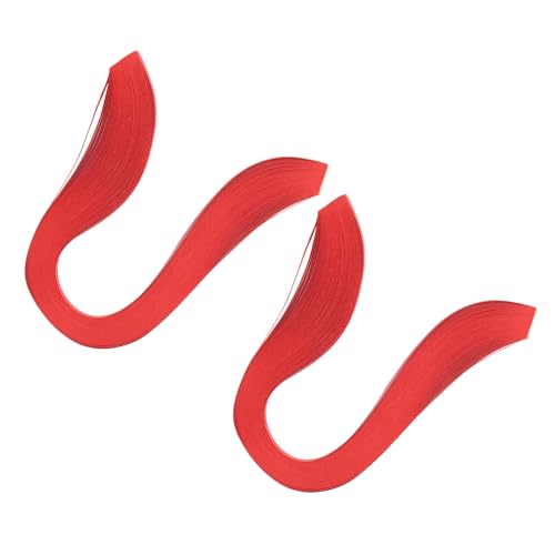 Acouto 600 Streifen DIY Quilling 3mm Breite Reine Farbe Origami Hand Craft () Quilling PaperDiy Paperorigami Papersquilling Stripsrus ToolSpaper Carbhandcraft (Rot) von Acouto