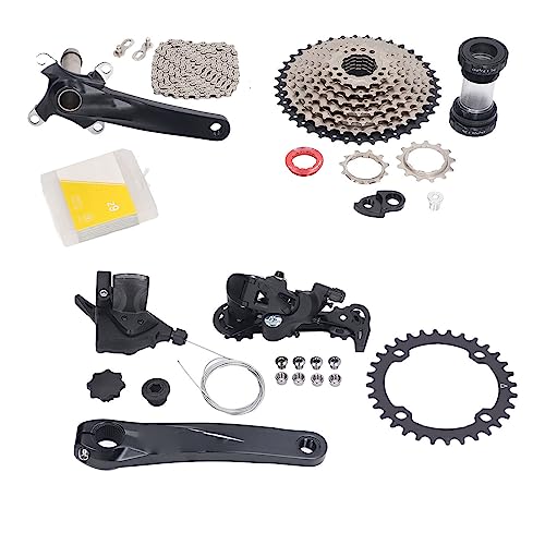 Acouto 9 Speed Groupset Aluminiumprävention in der Fahrradlegierung für Radsportliebhaber und Freunde (32T Kettenblatt) von Acouto