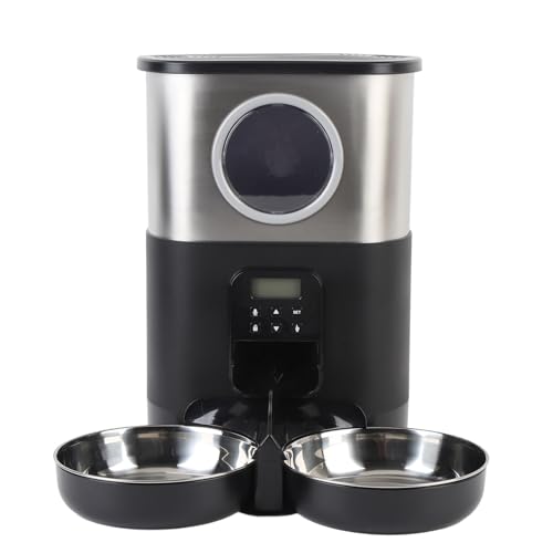Acouto Automatische Katzenfutterhäuse für Zwei Katzen 5L -Kapazität VERTEILUNG STEFABE STAUTE Fütterung Edelstahl 2 Schalen Zeitgesteuerte Haustiernahrungsspender Kapazität Automatisch die Conom Acouto Automatische Katzenfutterhäuse für Zwei Katzen 5L -Kapazität VERTEILUNG STEFABE STAUTE Fütterung Edelstahl 2 Schalen Zeitgesteuerte Haustiernahrungsspender Kapazität Automatisch die Conom von Acouto