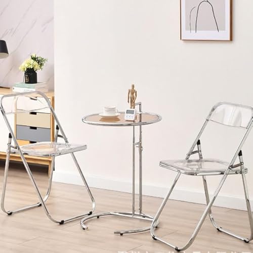 Acouto C Form Transparenter Glas Couchtisch Färbung Stahl Einfacher Haushaltsofa Tabelle Endtisch Grauglas Kaffee Tabletransparente Kaffeetabelle Geformtes Runde Ende Tabelle (Dunkelbraun) von Acouto