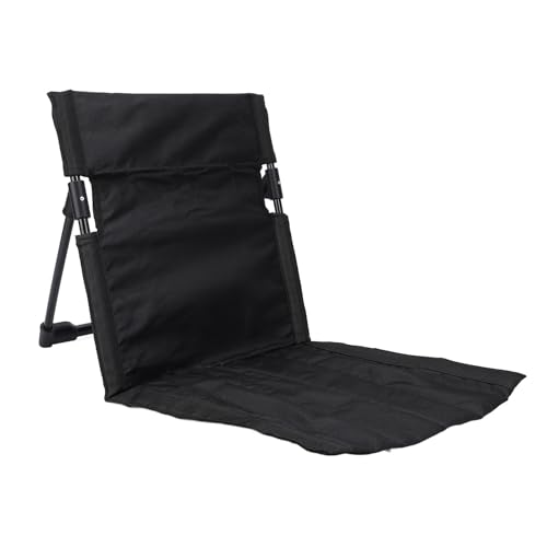 Acouto Camping Klappstuhl Leichte Komfortable Lounge Stuhl Single Stuhl mit Rückenlehne für Camping Im Freien Campingfischen Bräunen Sie Rücken Sunbathi Lounge Beach Stuhlbeacht Lounger (Black) von Acouto