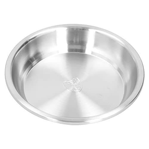 Acouto Deep Plate Edelstahl -Salatsuppe Serving Tischgeschirr für Heimküche26 Cm in in Getragenem Operat Deep Platsteel Platstealad Plattengruppe Plattierter Plattierter Set Plattiert (Schöne 304 von Acouto