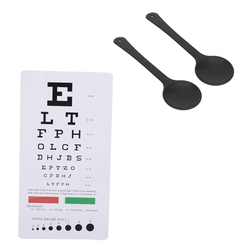 Acouto Doppelseitige Sehtafel, Farbsehtest, 2 Stück Augenverschluss Im Lieferumfang Enthalten, Optometrische Untersuchung Im Abstand von 6 Zoll, Ideal für Optiker und Studenten der von Acouto