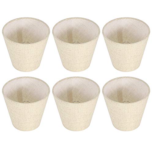 Acouto E14 Kronleuchter Lampenschild Stoff Wandlampenabdeckung Dekoratives Zubehör für Heimschlafzimmer Wohnzimmer Hotel Studio, 6PCS Nordic Style Acouto E14 Kronleuchter Lampenschild Stoff Wandlampenabdeckung Dekoratives Zubehör für Heimschlafzimmer Wohnzimmer Hotel Studio, 6PCS Nordic Style von Acouto