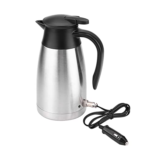 Acouto Edelstahl Elektrik Im Auto Kettle 1000 Ml für Reisen Safe Food Grade Thermosen von Acouto