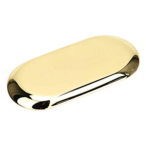 Acouto Edelstahl -Kerzenwerkzeugschale, Spiegel Polierter Großer Aufbewahrungsschalen -Metall -Organizer für Aromatherapie Kerzen und Snacks, (Groß 31x31,5cm) von Acouto