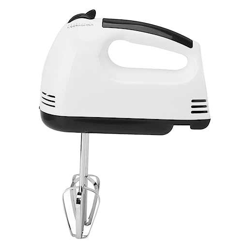 Acouto Eierschlöger, Elektrischer Handmixer 260 W, 7-Gang-Stielmixer, Haushalts-Eierschlöger Zum Backen von Teigkuchen (weiö) (Europöischer Standard 220V) von Acouto