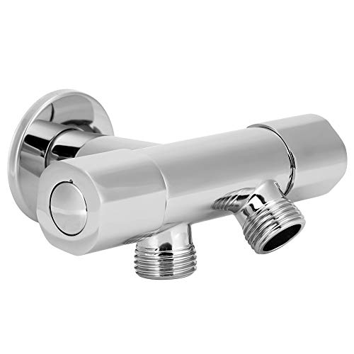 Acouto G1/2 -Zoll -Gewinde Messing Einlass 2 Auslasswinkelventil Dreiway Diverter Ventil Double Control Wasserhahnregelung Doppeler US Winkelventile Wasser Ventilwinkel von Acouto