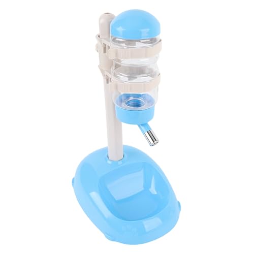 Acouto Haustierstehender Spender Feederhöhe 500 Ml Kapazität Stehbarer Automatikfutter für Welpen Beige Haustiere mit Gestalteter Stange PET PET Stehende Spender Feederdog Stehspenser (Blue) von Acouto