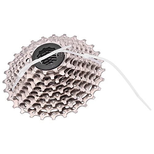 Acouto Hohe Haltbarkeit 9 Geschwindigkeit Freilaufradkassette, Hohles Design Silber Schwungrad für Straßenräder, Präzise Zahnform von Acouto