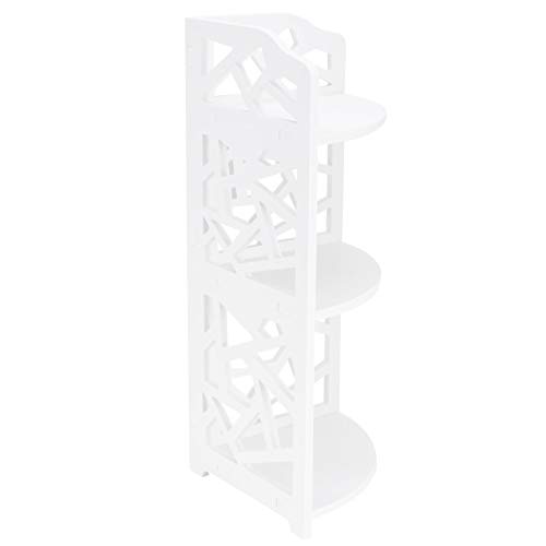 Acouto Kompaktes Eckregal Stehendes Rack für Schlafzimmer Badezimmer - Praktische Regaleinheit, Einfacher Betrieb, 2 Klammern 3 Regale - Wohnzimmer Balkon Organisator von Acouto