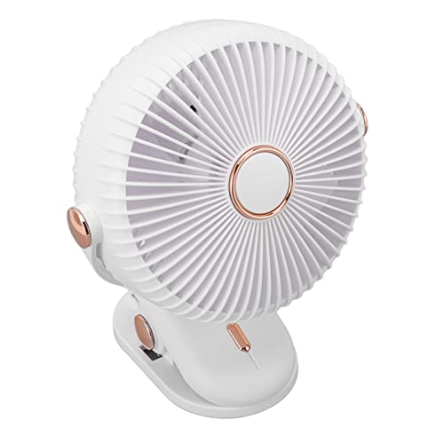 Acouto Kompaktes Schreibtischclip auf Lüfter 3 Windgeschwindigkeit Tragbares Desktop Leichtes Sicheres Design Zum Schlafenausspielen Telefon (WHITE) von Acouto