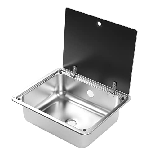 Acouto Küchenspüle 304 Edelstahl Flach Einfaches Waschbecken für Wohnmobilyacht Badezimmer Küche Spüle Stahl Sinkstahl Eins Bowlrv Sinkkitchen Waschspüle Waschbecken von Acouto