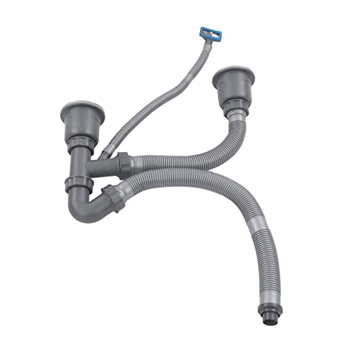 Acouto Küchenspüle Doppelschlauch Drain -Kit Schnelle Entleerung für Universelle Abflusskit Einfache Installation für Küchenspüle Zubehör von Acouto