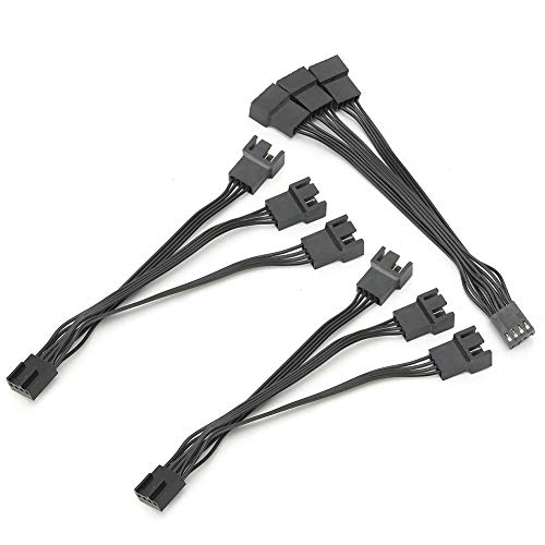 Acouto Lüfterverlängerungskabelkabel mit 4 Stiften 1 Bis 3 Set 3 für Optimale Luft in Computerhüllen von Acouto