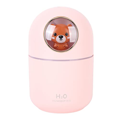 Acouto Luftbefeuchterdiffusor USB -Stromversorgung 300 Ml Kapazität Auto Shutdown Home Dekoration für Raum Büro Blau Kuh Diffusor Komfortable Luftbefeuchterdektop Luftbefeuchterarherapie (PINK) von Acouto