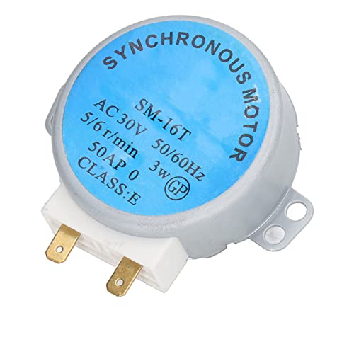 Acouto Mikrowellenherd-Plattenspielermotor, SM 16T Wellenkarussell-Synchronmotor Aluminium-Kupfer-Mikrowellenherd-Ersatzteile für (Glasscheibenmotor) von Acouto
