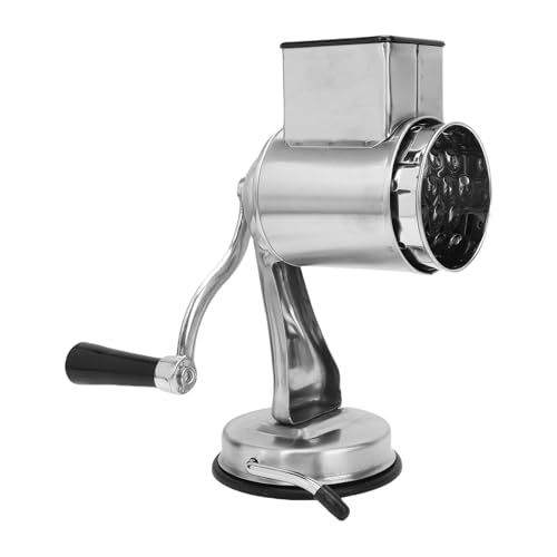 Acouto Nussmühle, Nusszerkleinerer aus Edelstahl mit Saugnapfsockel, 5 Trommeln für Käse und Walnüsse Acouto Nussmühle, Nusszerkleinerer aus Edelstahl mit Saugnapfsockel, 5 Trommeln für Käse und Walnüsse von Acouto