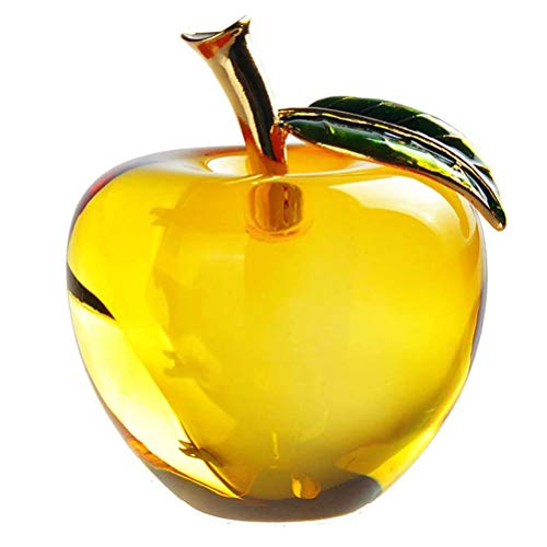 Acouto Obstfiguren aus Glas, Elegante Dekoartikel mit Geschenkbox für Heimbüro-Dekoration, Souvenir (Yellow) von Acouto