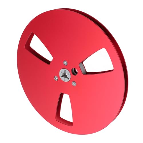 Acouto Open Reel Sound Tape Leere Rollen Aluminiumlegierung 3 Löcher /4 7 Zoll Leere Klebebandrolle für Studer Blue mit Einem Hub Aluminium 3 7 Zoll Open Reel Sound Tate Leer Reel1 /4 (Rot) von Acouto