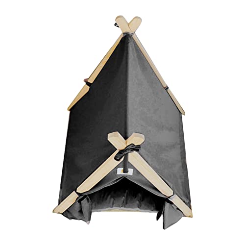 Acouto PET TEIPEE Zelt Weicher Großer Raum Tragbares Universelles Haustierzeltbett für Hunde und Katzen Graue Katze Zelt Housepet Teepe Tentpet Teepepet Beddog Katze Tentpet Haus Ihr Testament (Grey) von Acouto