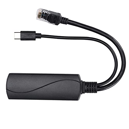 Acouto Poe Splitter RJ45 Schnittstellenisolation Unterstützung IEEE 802.3AF 48V Bis 5V Splitter für Homes Schools Büros Elektrisch für Variu Poe Splitterrj45 Splitter802.3af von Acouto