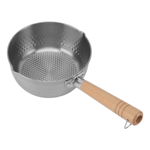 Acouto Sauce Pfanne mit Langer Griff, Edelstahl Nicht -Stick -Nudeln Pot Multipurpose Electric Cooking Topf für Home Kitchen Restaurant Campng (18cm) von Acouto